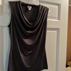 Gray ladies sleeveless blouse